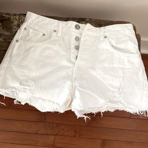 Boyish Size 28 white denim shorts